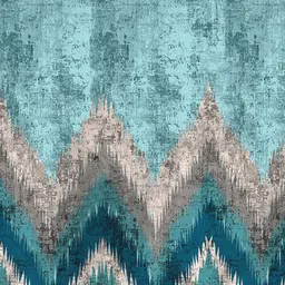 Story@home Green & Grey Set of 2 Geometric Black Out Long Door Curtain image 4