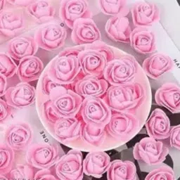 craftara by monika Craft & Jewelry decoration making foam Pink Rose Artificial Flower 1.5 inch Pink Rose Artificial Flower-picture-28