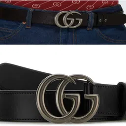 vinylzone Men & Women Casual, Evening, Party Black Artificial Leather, Synthetic Belt image 4