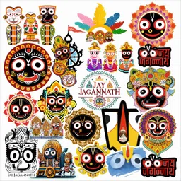 samanta wala 3 inch Jagannath Sticker For Laptop, Phone, Notebook, etc. Self Adhesive Sticker-picture-20