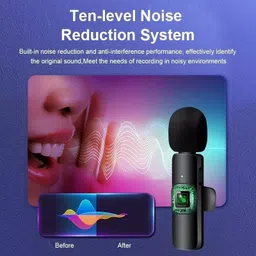 yaroh K9 Dual Wireless Mic WithCollar Microphone for YouTube &Live Voice RecordingW308 Microphone image 2