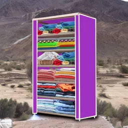 zenvexyo 6 Tire Town Building Printed PP Collapsible Wardrobe image 3