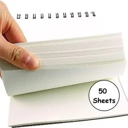 inklick 50 Sheet A5 (Set of 2) Top Spiral-Bound Sketchpad for Artists (Style-4) Sketch Pad image 2