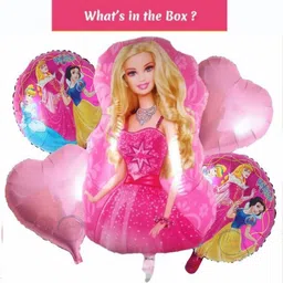 inispire2fashion Solid 4th Birthday decoration Items for Barbie theme party decoration Balloon image 4
