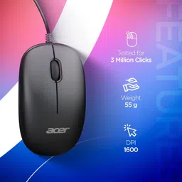 Acer Keyboard & Mouse Combo with Palm Rest Wired USB Standard Multi-device Keyboard Compatible with Desktop, Laptop image 3