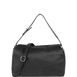 Metro Textured Half Moon Hobo Bag with Cut Work image 3