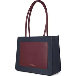 DressBerry Navy Blue Colourblocked Structured Shoulder Bag image 2