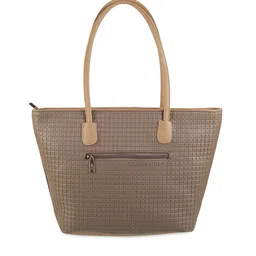 Metro Khaki Textured Shopper Shoulder Bag image 3