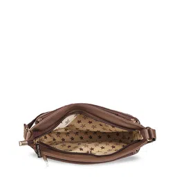 WALKWAY by Metro Beige Solid Structured Sling Bag image 4