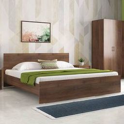 urban ladder Zoey Engineered Wood King Size Non Storage Bed in Classic Walnut Finish-picture-11