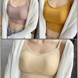 brankly urja Pack of 3 Women Cami Bra Lightly Padded Bra-picture-17