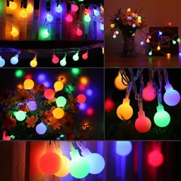 trendx 14 LEDs 4 m Multicolor Steady Ball Rice Lights image 5
