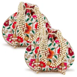Anekaant Embroidered Potli Clutch image 1