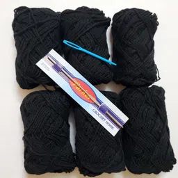 shoptalk Black wool ball ( pack of 6 )-picture-23