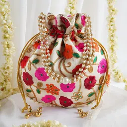 TEEJH Embroidered Potli Clutch image 1
