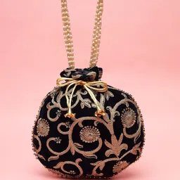 Dhrohar Embroidered Potli Clutch image 2