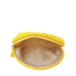 FRINGES Embroidered Half Moon Clutch image 4