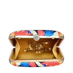 ARTKLIM Blue & Pink Printed Box Clutch image 2