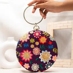 ARTKLIM Embroidered Box Clutch image 1