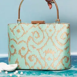 ARTKLIM Embroidered Box Clutch image 1