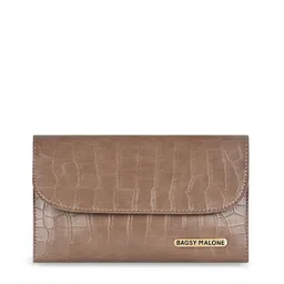 Bagsy Malone Camel Brown Textured Envelope Clutch-picture-16