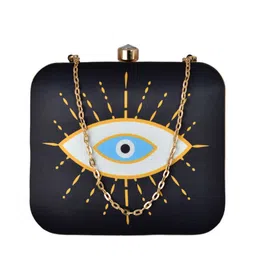 ARTKLIM Evil Eye Printed Box Clutch image 2