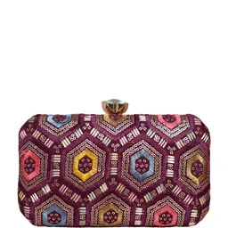 ARTKLIM Embroidered Box Clutch image 4