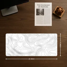 Sigma One White Cave Design Keyboard Mouse Pad Mat - Anti-Slip & Waterproof Non Slip Base Mousepad image 2