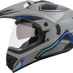 steelbird Racer Off Road ISI Certified Motocross Double Visor Full Face Graphic Motorbike Helmet-picture-11