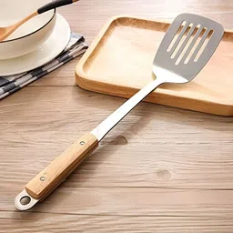 kitchtool Wood Stainless Steel Slotted Kitchen Tool Set image 2