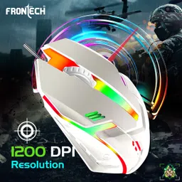 Frontech KB-0040PW Wired Gaming Keyboard and Optical Mouse | RGB Backlight | 105 Keys Combo Set image 3