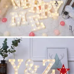 miradh 8" Battery Operated LED Marquee NUMBER Light Sign LOVE Night Lamp image 5