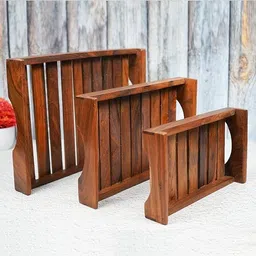 home design mart kitchen tray, nesting tray, home decor displays, party platter and trays Tray Serving Set image 3