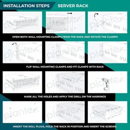 subnet 2U WALL MOUNT RACK Iron Wall Shelf image 5