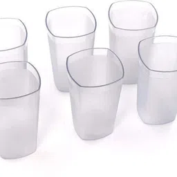 oblivion (Pack of 6) Decent Glass, 350Ml, Set Of 6 Glass Set Water/Juice Glass image 5