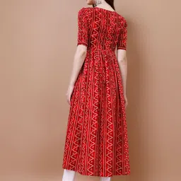 glomee Women Bandhani Polyester Flared Kurta image 2