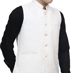 nadwi garments Embroidered Men Waistcoat image 4