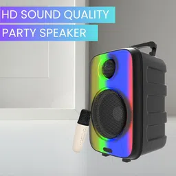 SYARA Raibow (BLUETOOTH TROLLEY SPEAKER) Dynamic Thunder Sound With Karaoke MicI416 35 W Bluetooth Party Speaker-picture-36