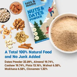 tots and moms Nuts & Dates Powder for Growth & Immunity | Protein Rich | No Added Sugar Cereal image 5