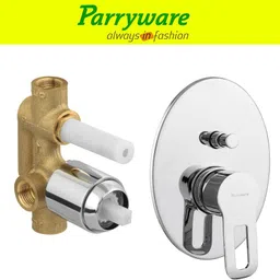 parryware Pluto concealed Diverter Body with Concealed Upper Part set of 4 pic 199 Pluto Diverter with upper trim | Hot and Cold water Mixer | Complete set Diverter Faucet image 2