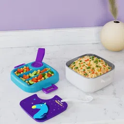 vidruth Kids Mini animated Lunch Box | 1-Compartment Tiffin Box| Cute Donkey Printed 1 Containers Lunch Box image 2