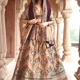 purvaja Printed Semi Stitched Lehenga Choli image 5