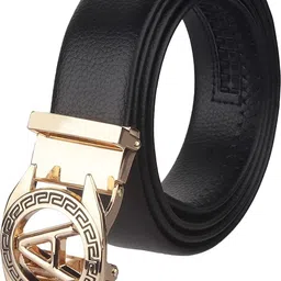 zacharias Men Casual, Party, Formal Black, Gold Artificial Leather Belt-picture-24