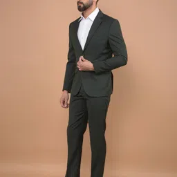 canary london Men 2-Piece Formal Suit Solid Suit image 3