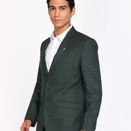 park avenue Men Self Design Single Breasted Formal Blazer image 3