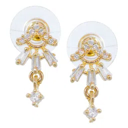 SwaDev Women Gold-Plated American Diamond Mangalsutra Set image 4