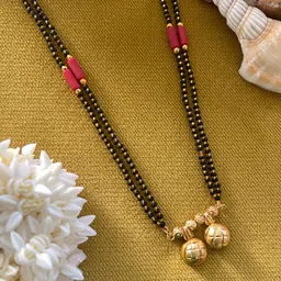 Digital Dress Room Gold-Plated Black Beaded Mangalsutra-picture-31