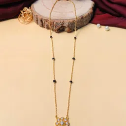 ABDESIGNS Gold-Plated American Diamond Studded Mangalsutra-picture-13