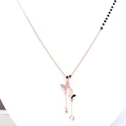 SWASHAA Women Rose Gold-Plated Artificial Beads Mangalsutra-picture-37