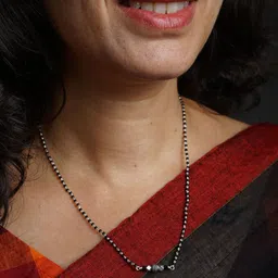 House of Aadyaa 925 sterling Silver Mangalsutra-picture-26